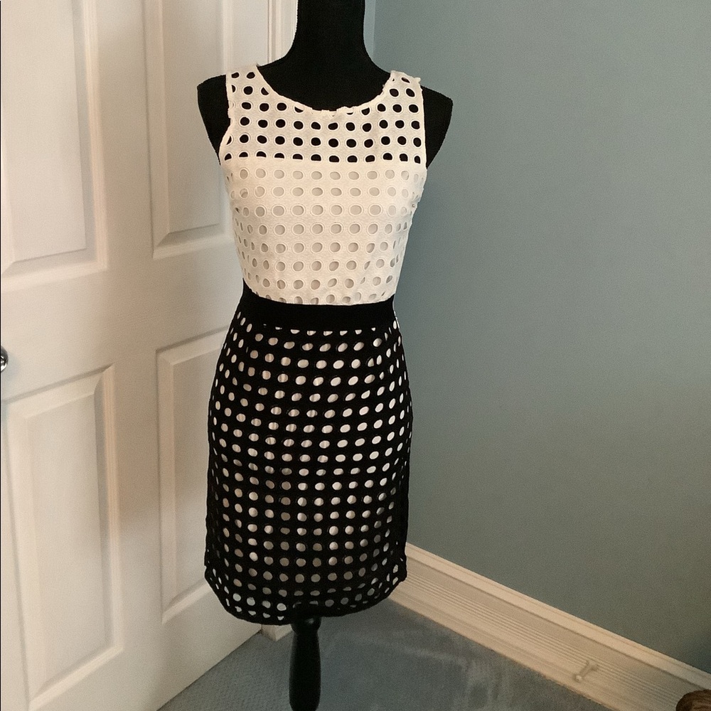 Dex 1963 Black and White eyelet dress